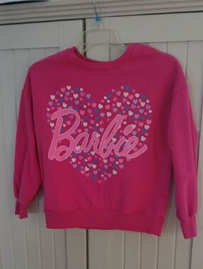 Barbie Hot Pink Heart Logo Sweatshirt